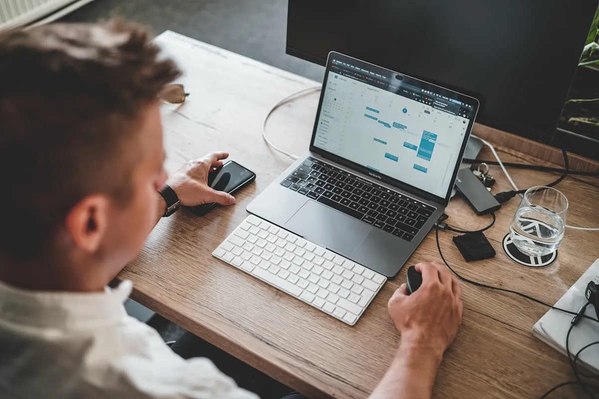 Planning a phone system migration on a laptop